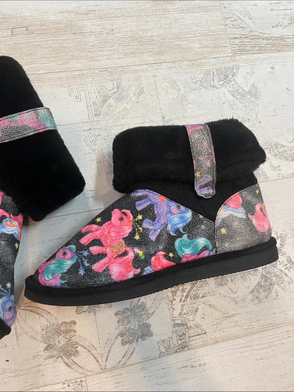 Iron Fist VERY RARE Black My Little Pony Short Fugg Boots Size 10